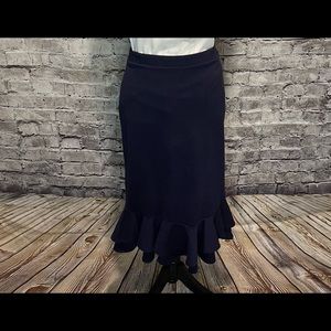Pencil ruffle Skirt navy blue size small $20